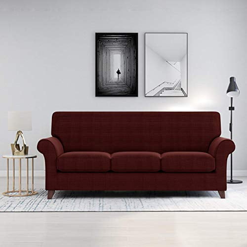 Black, Loveseat ZNSAYOTX Super Stretch Couch Cover Love Seat Sofa Covers for Living Room Dogs Pet Friendly Furniture Protector Spandex Loveseat Slipcovers with Anti Slip Foam Sticks